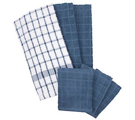 RITZ 6-Pack Terry Kitchen Towel and Dish Cloth et