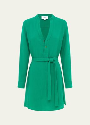 Riva Tumbled Cotton Shirtdress