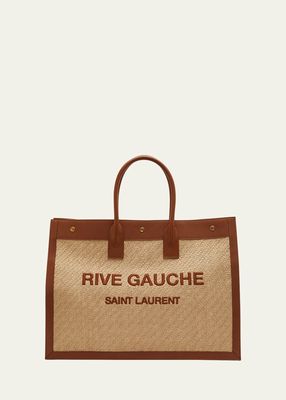 Rive Gauche Large Raffia Tote Bag