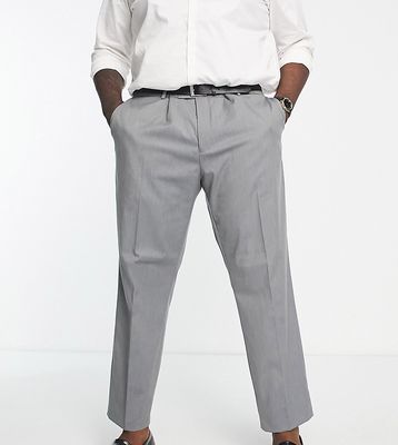 River Island Big & Tall skinny suit pants in gray