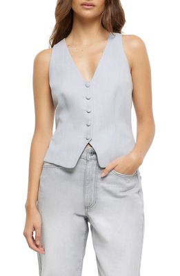 River Island Button-Up Waistcoat in Grey