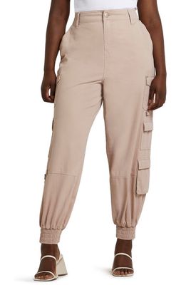 River Island Cargo Joggers in Light Pink
