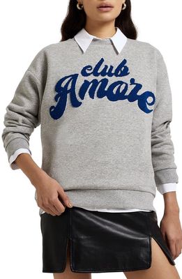 River Island Club Amore Sweatshirt in Grey