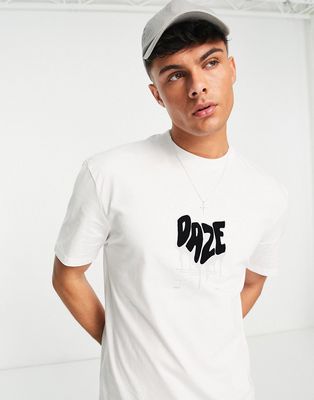 River Island daze print T-shirt in white