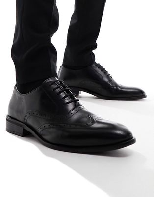 River Island lace up brogues in black