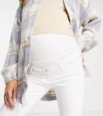 River Island Maternity Molly overbump skinny jean in white