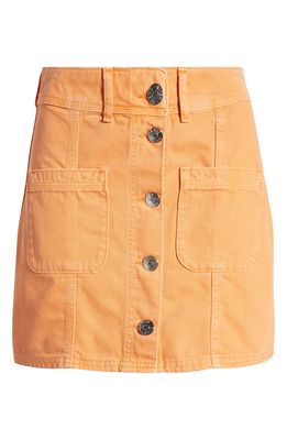 River Island Nonstretch Denim Skirt in Orange