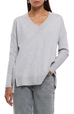 River Island Oversize Marled Sweater in Grey