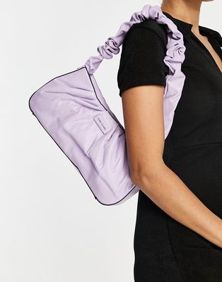River Island ruched strap shoulder bag in light purple
