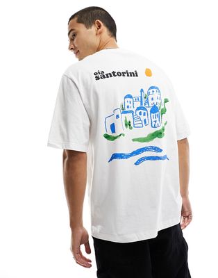 River Island santorini t-shirt in white