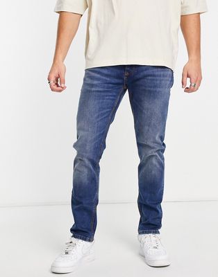 River Island slim jeans in mid blue
