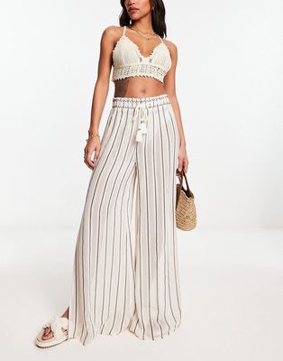 River Island stripe palazzo pants in white - part of a set