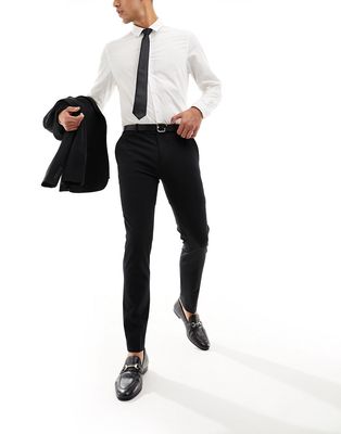 River Island super skinny suit pants in black - suit 65