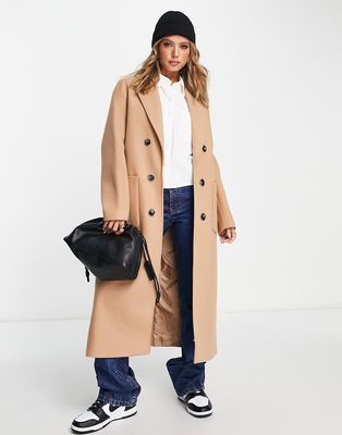River Island tailored coat in light brown