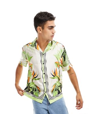 River Island tropical placement shirt in green - part of a set