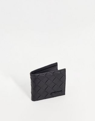 River Island weave wallet in black