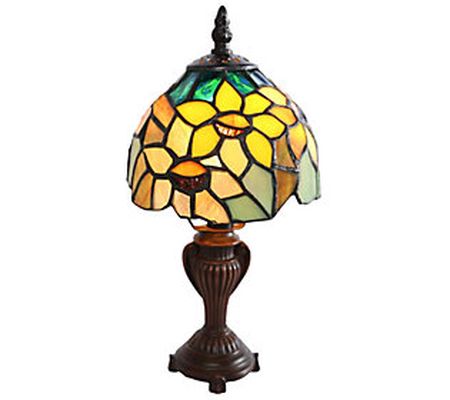 River of Goods 11.50"H Stained Glass Sunflower Accent Lamp