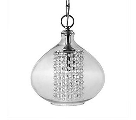 River of Goods 11.75"H Jeweled Glass Hanging Pe ndant