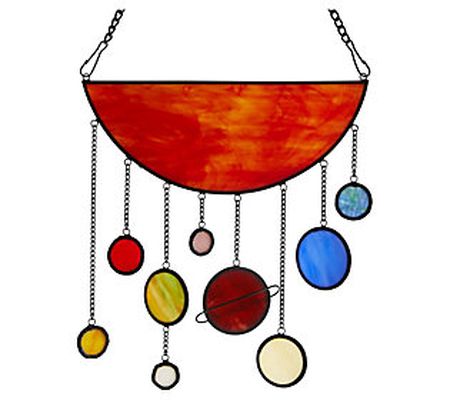 River of Goods 12"H Solar System-Tiffany-Styl e Stained Glass