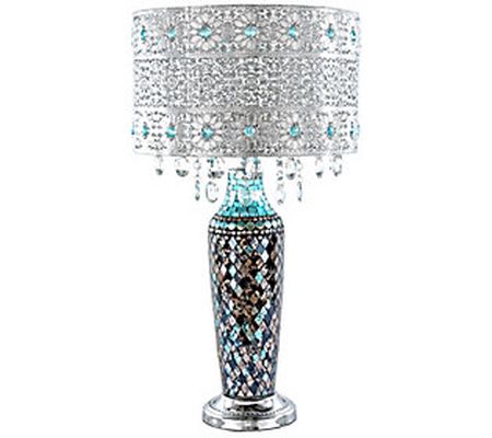 River of Goods 24.25"H Beaded Table Lamp with M osaic Base