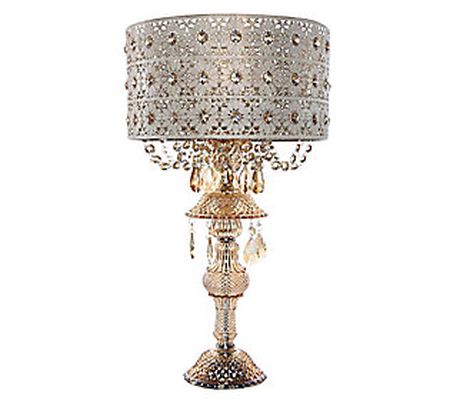 River of Goods 24"H Jeweled Blossoms Table Lamp