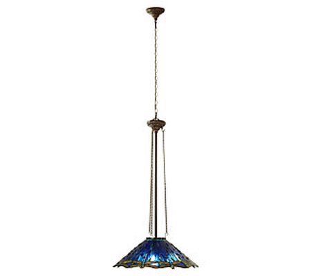 River of Goods 24''W Tiffany-Style Dragonfly Pe dant Light