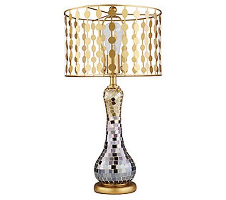 River of Goods 25" Portia Mirror Mosaic Glam Ta ble Lamp