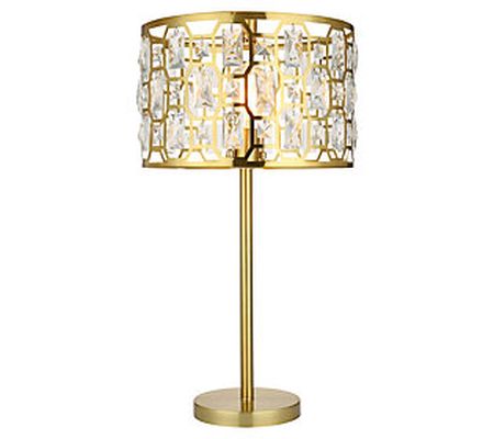 River of Goods 26.5" Cleo Glam Metal & Crystal Table Lamp
