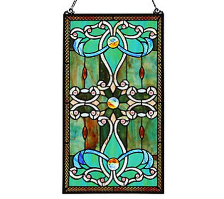 River of Goods 26"H Cleo Tiffany Style Stained Glass Panel