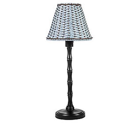 River of Goods 29.75" Plastic Rattan/Metal Outd oor Table Lamp