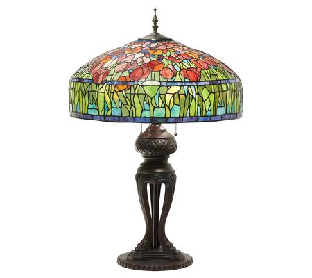 River of Goods 33.25"H Tiffany-Style Stained G ass Table Lamp