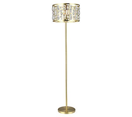 River of Goods 63" Cleo Glam Gold Metal & Cryst al Floor Lamp
