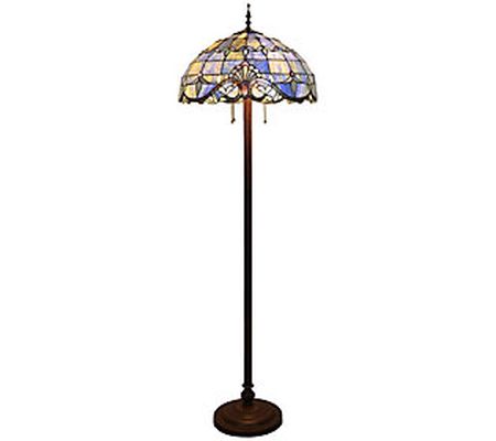 River of Goods 64"H Stained Glass Allistar Floo r Lamp