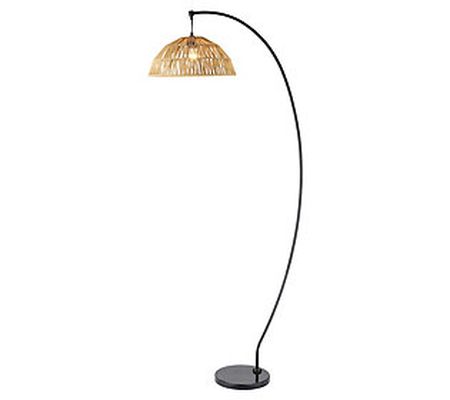 River of Goods 77" Renae Metal & Rattan Bowl Fl oor Lamp