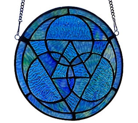 River of Goods 8.5"H Tiffany-Style Stained Glas s Window Panel
