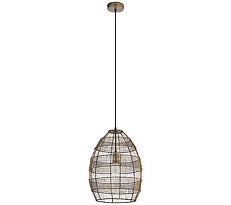 River of Goods Woven Organic Cage Oversized Pendant