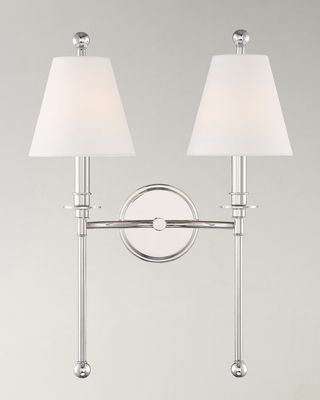Riverdale 2-Light Polished Nickel Wall Sconce