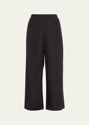 Riverside Wide-Leg Organic Cotton Poplin Pants