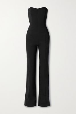 Rivet Utility - Showstopper Strapless Stretch-crepe Jumpsuit - Black