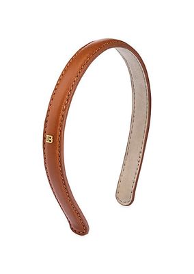 Riviera B Logo Leather Headband