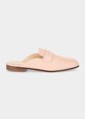 Riviera Leather Penny Loafer Mules