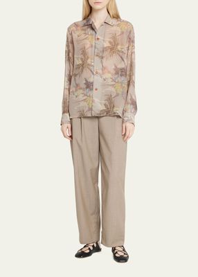 Riviera Printed Button-Front Shirt
