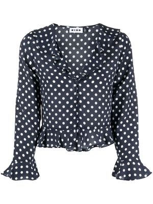 Rixo Amaya polka-dot print blouse - Blue
