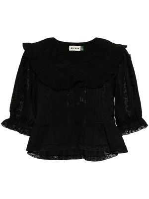 Rixo Ellery lace-panelled blouse - Black