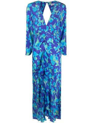 Rixo floral-print silk maxi dress - Blue