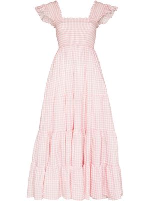 Rixo gingham check-print dress - Pink