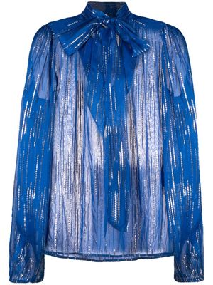 Rixo Moss jacquard blouse - Blue