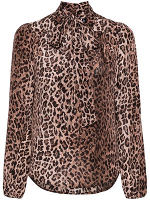 Rixo Moss leopard-print blouse - Brown