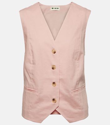 Rixo Norah linen and cotton vest