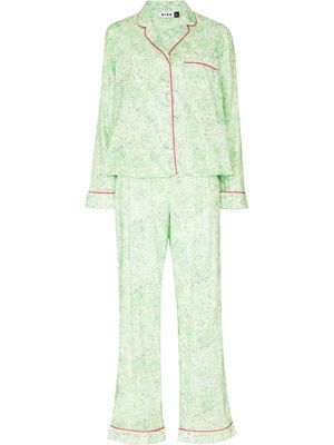 Rixo paisley-print pyjama set - Green
